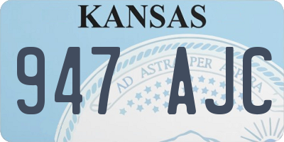 KS license plate 947AJC