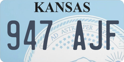 KS license plate 947AJF