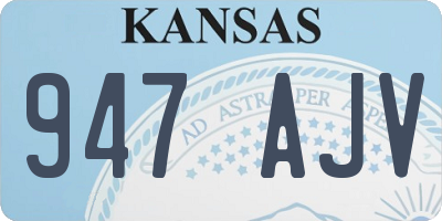KS license plate 947AJV