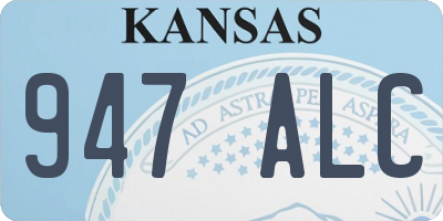 KS license plate 947ALC