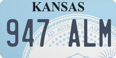 KS license plate 947ALM