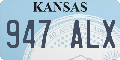 KS license plate 947ALX