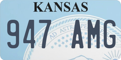 KS license plate 947AMG