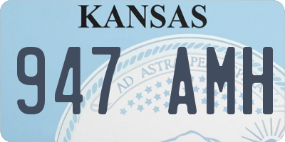 KS license plate 947AMH
