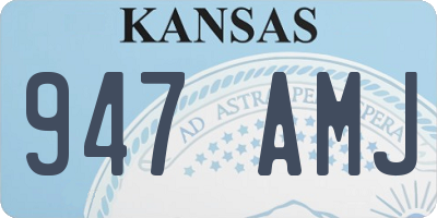 KS license plate 947AMJ