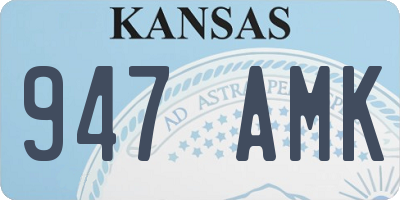 KS license plate 947AMK