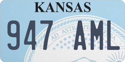 KS license plate 947AML