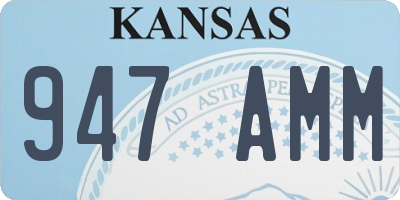 KS license plate 947AMM