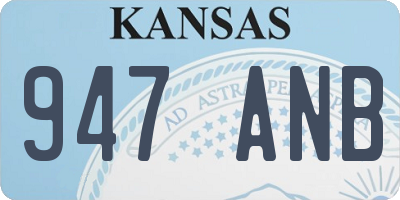 KS license plate 947ANB