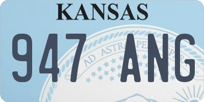 KS license plate 947ANG