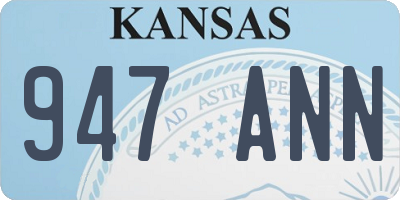KS license plate 947ANN