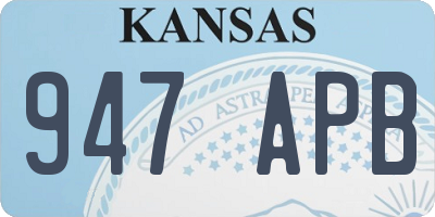 KS license plate 947APB