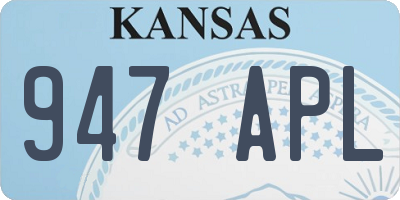 KS license plate 947APL