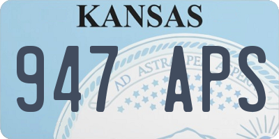 KS license plate 947APS