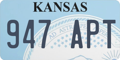 KS license plate 947APT