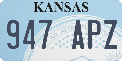 KS license plate 947APZ