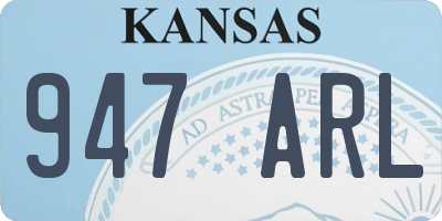 KS license plate 947ARL