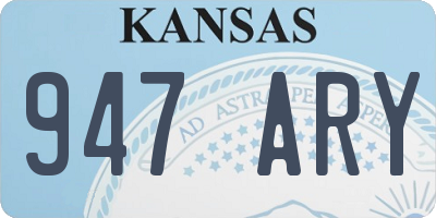 KS license plate 947ARY