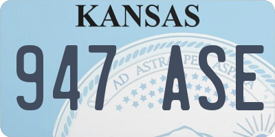 KS license plate 947ASE