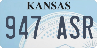 KS license plate 947ASR
