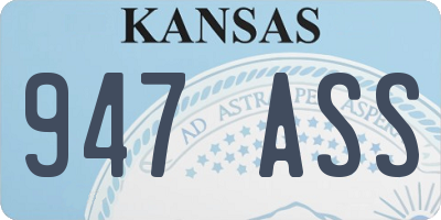 KS license plate 947ASS