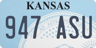 KS license plate 947ASU