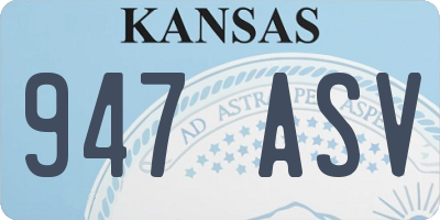KS license plate 947ASV