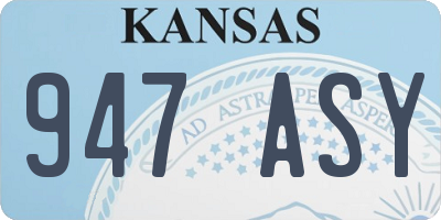 KS license plate 947ASY