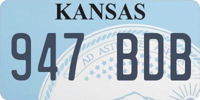 KS license plate 947BDB