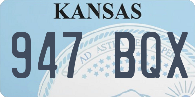 KS license plate 947BQX