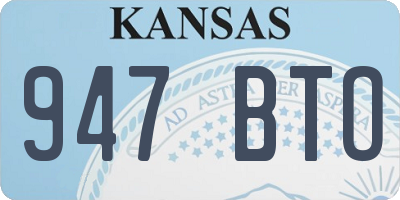 KS license plate 947BTO