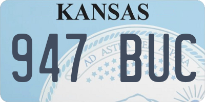 KS license plate 947BUC