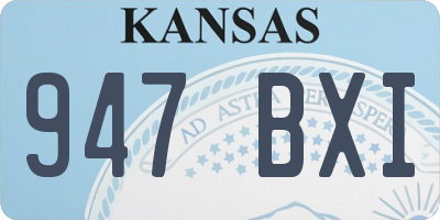 KS license plate 947BXI