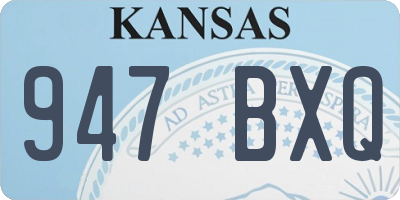 KS license plate 947BXQ