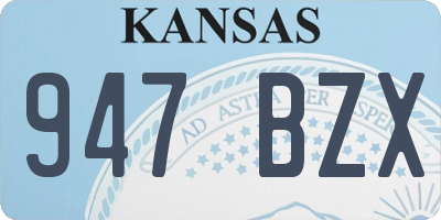 KS license plate 947BZX