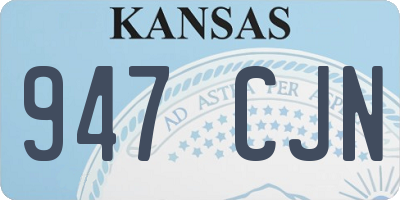 KS license plate 947CJN