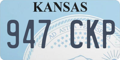 KS license plate 947CKP