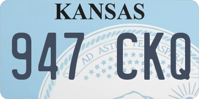 KS license plate 947CKQ
