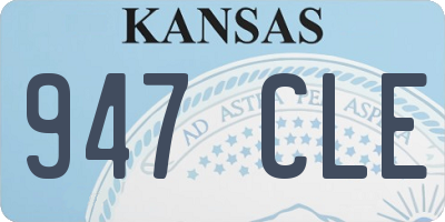 KS license plate 947CLE
