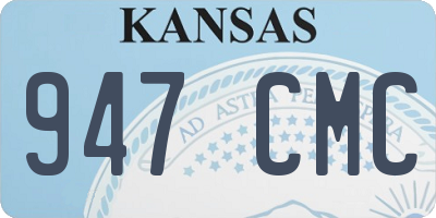 KS license plate 947CMC