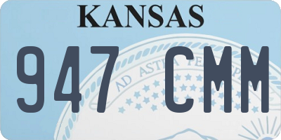 KS license plate 947CMM