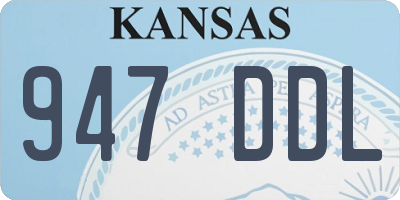 KS license plate 947DDL