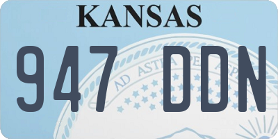 KS license plate 947DDN