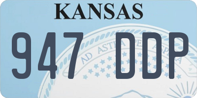 KS license plate 947DDP