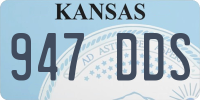 KS license plate 947DDS