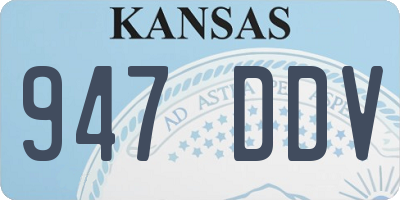 KS license plate 947DDV