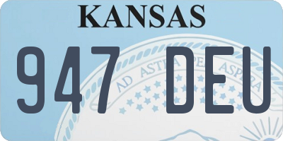 KS license plate 947DEU