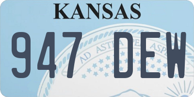KS license plate 947DEW