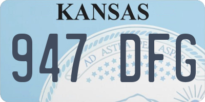 KS license plate 947DFG