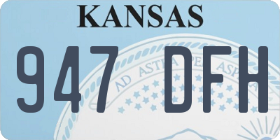 KS license plate 947DFH